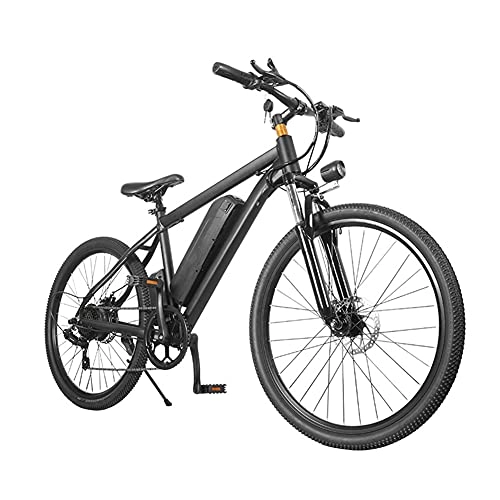 Electric Bike : YYGG Electric City Bike 26”Electric Bicycle 350W with Removable Li-Ion Battery 36V 10A for Adults, 40-50KM, 7 Speed Transmission Gears Double Disc Brake