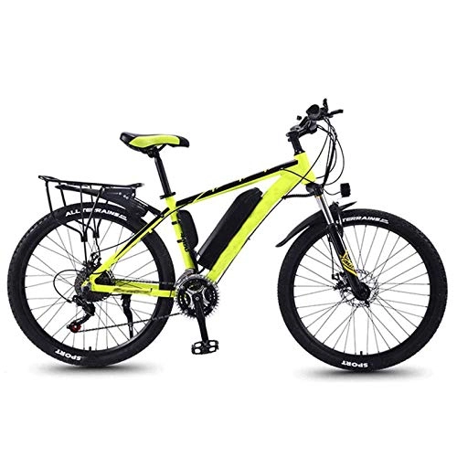Electric Bike : YZT QUEEN Electric Bikes, Adult Magnesium Alloy Cycling Bicycle All Terrain Mountain Off-Road Vehicle, 26" 36V 350W Mobile Lithium Ion Battery Mountain Bike 27 Speed, Green, 36V13AH