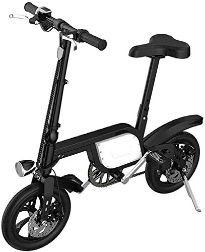 Electric Bike : ZDW Electric Bicycle Folding Electric Bike, Aluminum Alloy Frame Mini and Small Folding Lithium Battery Portable Folding Bicycle Battery, for Men and Women, Red, White