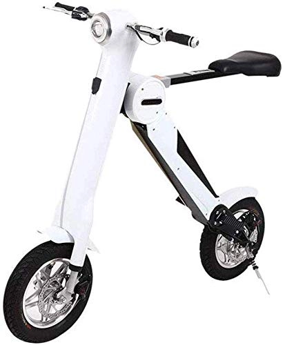 Electric Bike : ZDW Electric Bicycle Folding Electric Bike, Small Generation Driving Battery Electric Car Two-Wheel Mini Pedal Electric Car Portable Folding Bicycle Battery, for Men and Women