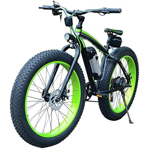 Electric Bike : ZFAME Electric off-road mountain bike 26 inch snow tires Electric bike speed up to 30 km / h with lighting and speakers (36 V / 350 W removable battery)