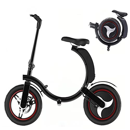 Electric Bike : ZHUOMI Electric Bicycle 14In Air-Filled Tires, Dual Disc Braking with Removable Lithium-Ion Battery Folding Electric Bike, Light Weight, LCD Display for Adults Commute Ebike for Female Male