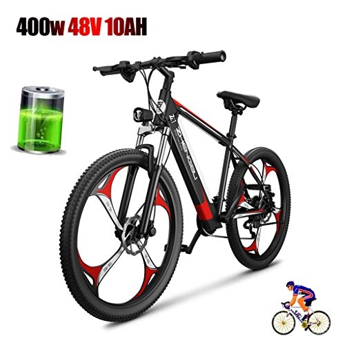 Electric Bike : ZJGZDCP Urban City Commute Mountain E-Bike Electric Bicycle Bike Alloy Frame With 400W Powerful Electric Mountain Bike Electric Bike With 48V 10Ah Lithium-Ion Battery