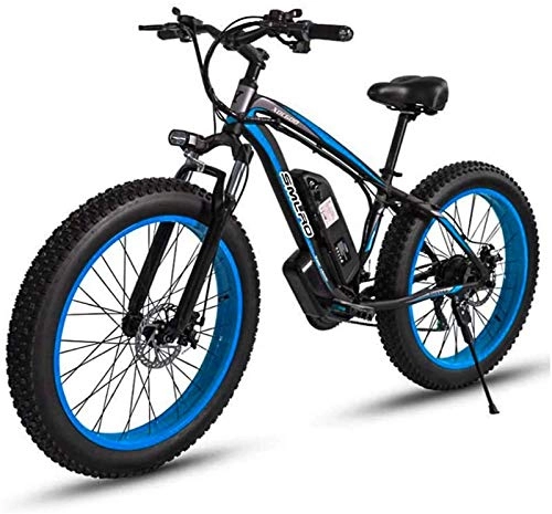 Electric Bike : ZJZ Adult Electric Mountain Bike, 48V Lithium Battery Aluminum Alloy 18.5 Inch Frame Electric Snow Bicycle, With LCD Display