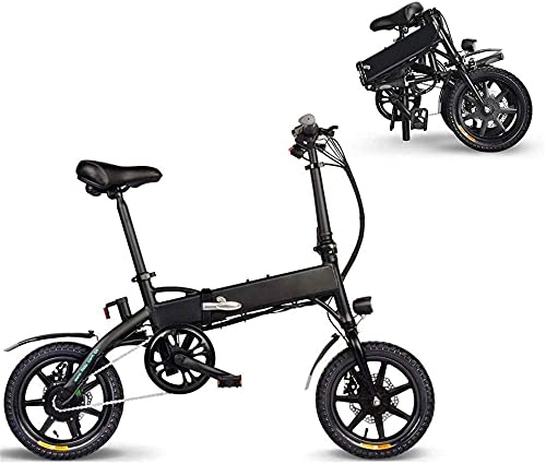 Electric Bike : ZJZ Adult Folding Electric Bikes Comfort Bicycles Hybrid Recumbent / Road Bikes 14 Inch, 7.8Ah Lithium Battery, Aluminium Alloy, Disc Brake for Adults, Men Women