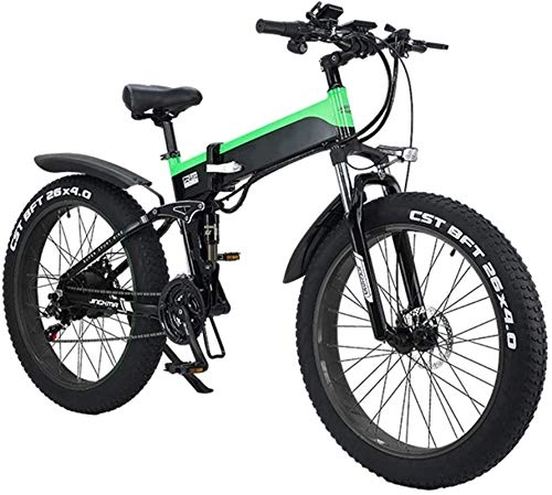 Electric Bike : ZJZ Bikes, Adult Folding Electric Bikes, Hybrid Recumbent / Road Bikes, with Aluminum Alloy Frame, LCD Screen, Three Riding Mode, 7 Speed 26 Inch City Mountain Bicycle Booster