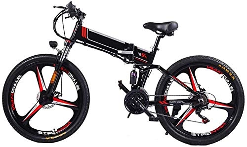 Electric Bike : ZJZ Bikes, Electric Mountain Bike Folding bike 350W 48V Motor, LED Display Electric Bicycle Commute bike, 21 Speed Magnesium Alloy Rim for Adult, 120Kg Max Load, Portable Easy To Store