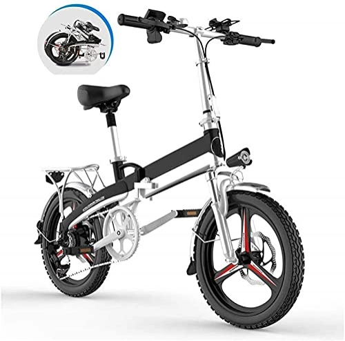Electric Bike : ZJZ Bikes, Folding Electric Bike for Adults, 20" Electric Mountain Bicycle / Commute bike, Three Modes Riding Assist Range Up 60-80Km for City Commuting Outdoor Cycling Travel