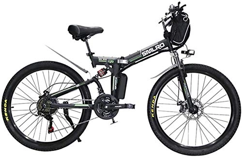 Electric Bike : ZJZ Electric Bicycle Bikes Folding bike for Adults, 26Inch Electric Mountain Bike City E-Bike, Lightweight Bicycle for Teens Men Women
