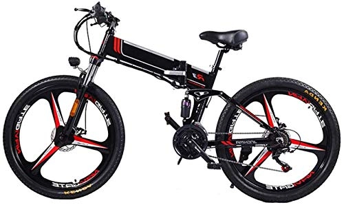Electric Bike : ZJZ Electric Bike Folding Mountain E-Bike for Adults 3 Riding Modes 350W Motor, Lightweight Magnesium Alloy Frame Folding E-Bike with LCD Screen, for City Outdoor Cycling Travel Work Out