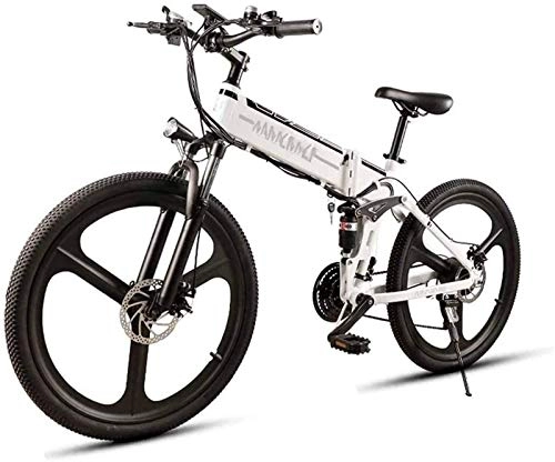 Electric Bike : ZJZ Electric Bike Mountain Bike 26 Inch E-Bike Electric Bike Folding Bikes 21 Gear Derailleur 350W 48V 10.4AH Removable Battery 25-35km / h