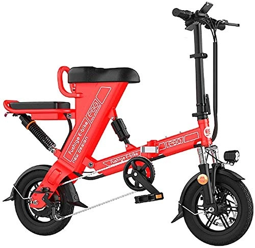 Electric Bike : ZJZ Electric Bikes for Adults, 12 Inch Tire Folding Electric Bicycle with 8 / 10 / 12.5AH Lithium Battery, Stylish bike with Unique Design, 3 Work Modes, Max Speed Is 25Km / H