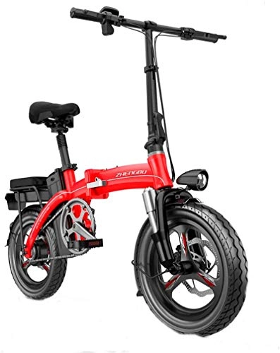 Electric Bike : ZJZ Fast Electric Bikes for Adults Portable Easy to Store, Commute E-bike with Frequency Conversion High-speed Motor, City Bicycle Max Speed 20 Km / h