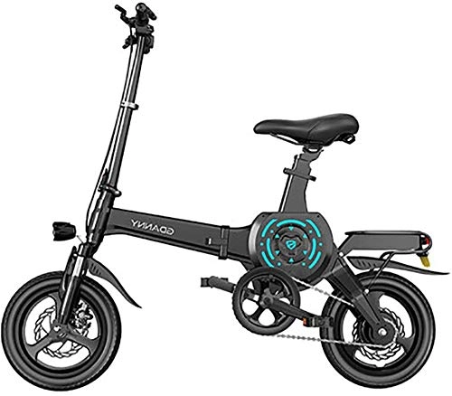 Electric Bike : ZJZ Folding 14" Electric Bike 400W Aluminum Electric Bicycle with Pedal for Adults And Teens, Or Sports Outdoor Cycling Travel Commuting, Shock Absorption Mechanism (Size : 100KM)