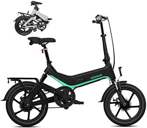 Electric Bike : ZJZ Folding E-bike 16 Inch Electric Bike Removable 36V7.8AH Waterproof And Dustproof Lithium Battery, Ultra-light Magnesium Alloy Frame, LED Headlights And LCD Display