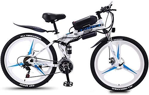 Electric Bike : ZJZ Folding Electric Bike E-Bike 26'' Electric Bicycle with 36V 350W Motor And 21 Speed Gear Snow Bicycle Moped Electric Mountain Bike Aluminum Frame