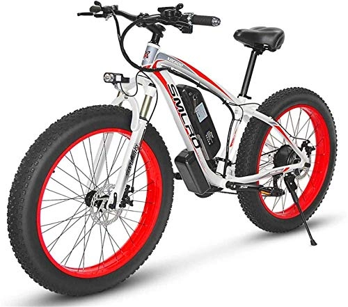 Electric Bike : ZMHVOL Ebikes Electric Bicycles, Snow Bikes / Mountain Bikes, 48V 1000W Motor, 17.5AH Lithium Battery, Electric Bicycle, 26 Inch Electric Fat Tire Bicycle (Color : D) ZDWN (Color : C)