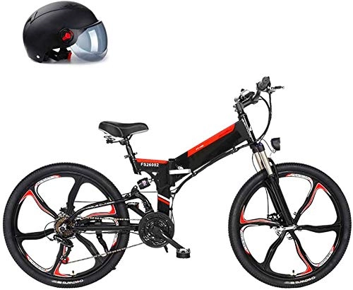Electric Bike : ZMHVOL Ebikes, Electric Bike 26'' Adults Electric Bicycle / Electric Mountain Bike, 25KM / H Ebike with Removable 10Ah 480WH Battery, Professional 21 Speed Gears, Black ZDWN (Color : Black)