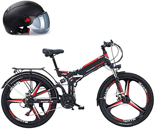 Electric Bike : ZMHVOL Ebikes, Electric Bike Electric Mountain Bike 300W Ebike 26'' Electric Bicycle, 25Km / H Adults Ebike with Removable 10Ah Battery, Professional 21 Speed Gears ZDWN (Color : Black)