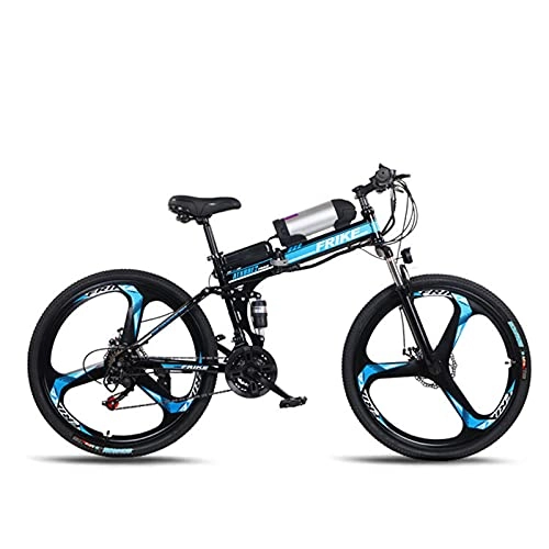 Electric Bike : ZOSUO Electric Mountain Bike Electric Bike for Adults 26 in Electric Mountain Bike Max Speed 30Km / H 36V10ah Battery for Mens Outdoor Cycling Travel Work Out And Commuting, Blue