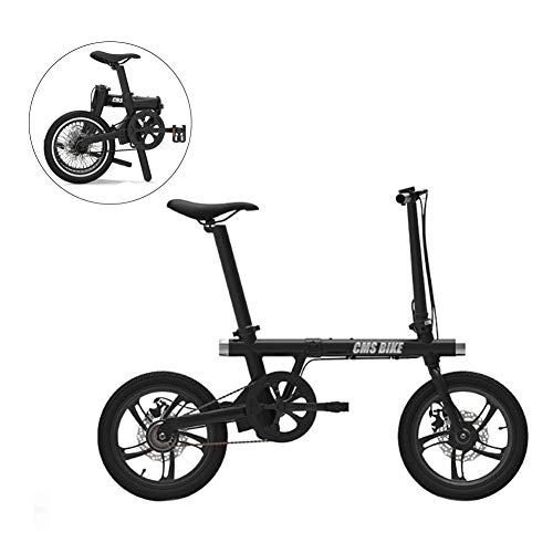 Electric Bike : ZQNHXY Urban Commuter Folding E-bike, Max Speed 25km / h, 16inch Super Lightweight, Removable Charging Lithium Battery, Unisex Bicycle