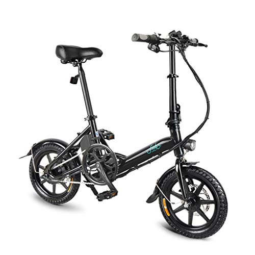 Electric Bike : ZYQ Folding Electric Bike, 7.8Ah 36V Mini E-Bike 250W with 25Km / H Adjustable Speed For Adult Unisex, LED Headlamp Included And 16"Wheels Electric Bicycle, Black
