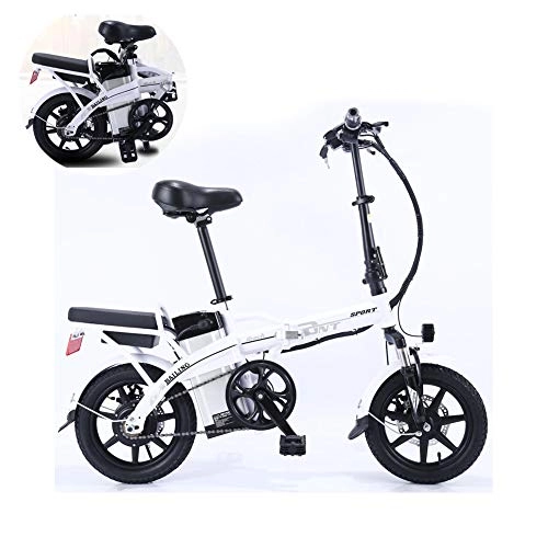 Electric Bike : ZZQ Electric Bikes 350w Folding Electric Bikes For Adults 48v Bike Disc Brakes Electric Bicycles