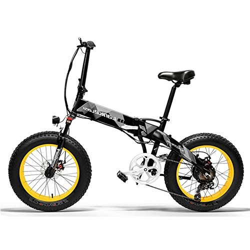 Electric Bike : ZZQ Electric Foldable 20 Inch Bicycle 1000W Motor 13AH L G Lithium Battery for Professional Rider, Yellow