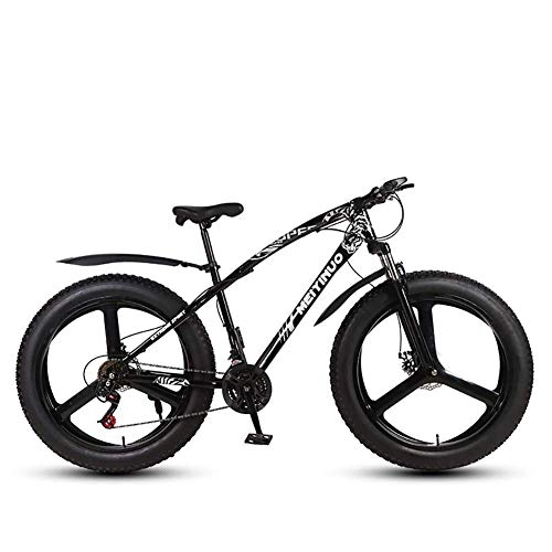 Fat Tyre Bike : 26 Inch Double Disc Brake Wide Tire Off-Road Variable Speed Bicycle Adult Mountain Bike Fat Bikes, Adult Mates Hanging Out Together, B3, 24IN