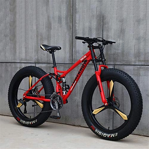 Fat Tyre Bike : 26In Sports Cycling Bicycle Speed Off Road Beach Mountain Bike Adult Super Wide Tires Men And Women Cycling Students Snow Bicycle Oil Spring Fork, a, 26" 27speed