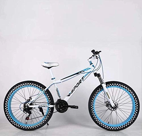 Fat Tyre Bike : baozge Mens Adult Fat Tire Mountain Bike Double Disc Brake Beach Snow Bikes Road Race Cruiser Bicycle 26 inch Highway Wheels B 30 Speed-30 speed_E