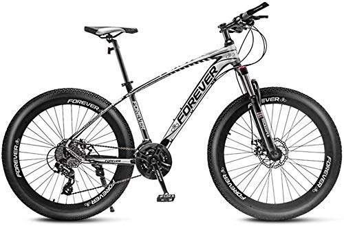 Fat Tyre Bike : GQQ 27.5-Inch Mountain Bikes, Adults 24 / 27 / 30 / 33-Speed Variable Speed Bicycle Hardtail, Aluminum Frame, All Terrain Mountain Bike, D, 27 Speed, C