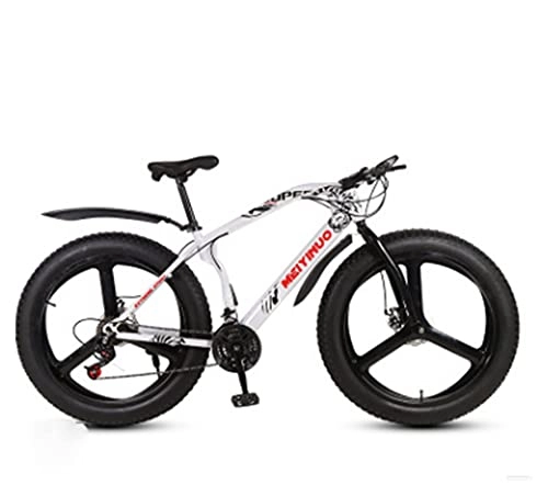 Fat Tyre Bike : GUHUIHE 26 Inch Double Disc Brake Bicycle 26 * 4.0 Fat Bike Mountain Bike (Color : 7, Number of speeds : 24)