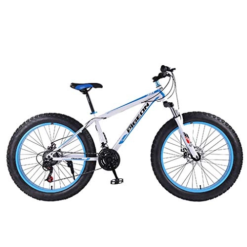 Fat Tyre Bike : Kays 26" Mountain Bicycles 24 Speeds For Adult Teens Bike Lightweight Aluminium Alloy Frame Disc Brake Front Suspension (Color : A)