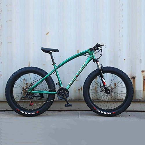 Fat Tyre Bike : KFDQ Bike Bicycle Outdoor Cycling Fitness Portable Mountain Bike, Road Bicycle, Hard Tail Bike, Fat Tire Mountain Bike, 26 inch 7 / 21 / 24 / 27 / 30 Speed Bike, Adult Student Variable Speed Bike, J, 27 Speed