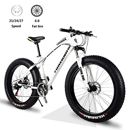 Fat Tyre Bike : LDLL Mountain Bike 26 Inches Gearshift Outroad Bicycles, Fat Tire Hard Tail Mountain Trail Bike, With Disc Brake Adjustable Seat