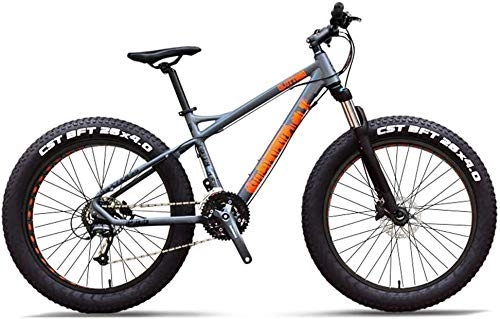 Fat Tyre Bike : LEYOUDIAN 27-Speed Mountain Bikes, Professional 26 Inch Adult Fat Tire Hardtail Mountain Bike, Aluminum Frame Front Suspension All Terrain Bicycle