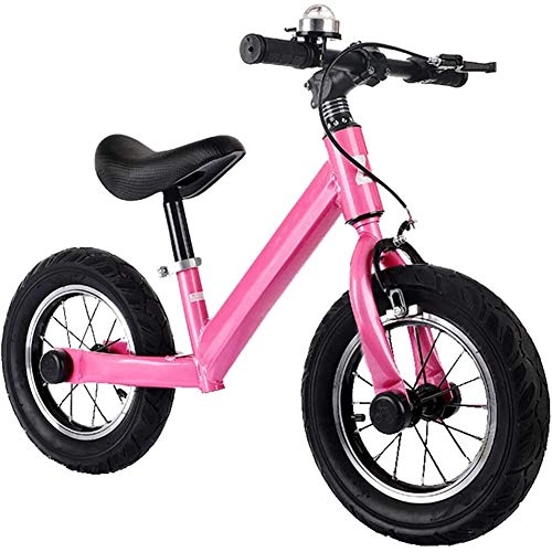 Fat Tyre Bike : LIERSI 12 Inch Mountain Bikes, Boys Girls Fat Tire Mountain Trail Bike, High Carbon Steel Frame, Anti-Slip Bikes, Pink