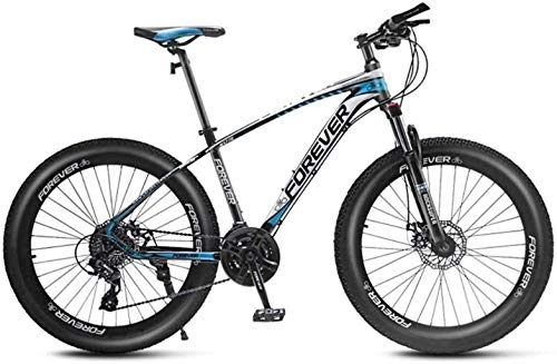 Fat Tyre Bike : MJY 24" Adult Mountain Bikes, Frame Fat Tire Dual-Suspension Mountain Bicycle, Aluminum Alloy Frame, All Terrain Mountain Bike, 24 / 27 / 30 / 33 Speed 6-11, 24 Speed