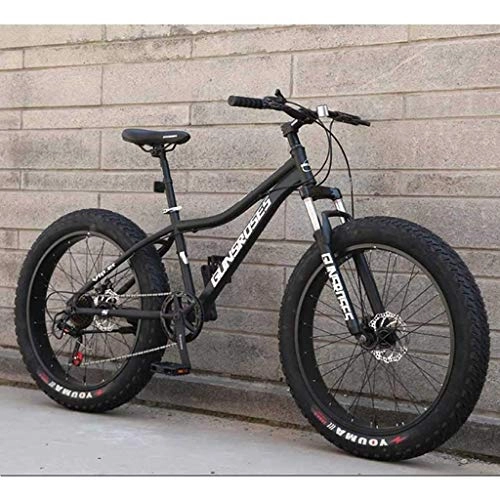 Fat Tyre Bike : MJY Mountain Bikes, 26Inch Fat Tire Hardtail Snowmobile, Dual Suspension Frame and Suspension Fork All Terrain Men's Mountain Bicycle Adult 6-11, 24Speed