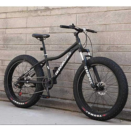 Fat Tyre Bike : MJY Mountain Bikes, 26Inch Fat Tire Hardtail Snowmobile, Dual Suspension Frame and Suspension Fork All Terrain Men's Mountain Bicycle Adult 6-11, 27Speed