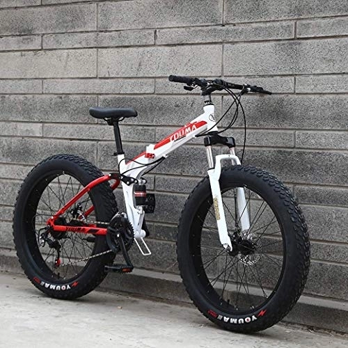 Fat Tyre Bike : Mountain Bikes, 20Inch Fat Tire Hardtail Men's Mountain Bike, Dual Frame And Fork All Terrain Mountain Bicycle Adult