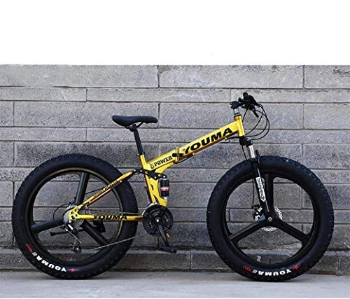 Fat Tyre Bike : Mountain Bikes, 24Inch Fat Tire Hardtail Men's Snowmobile, Dual Frame And Fork All Terrain Mountain Bicycle Adult