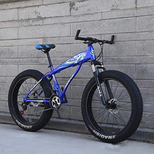 Fat Tyre Bike : Outdoor sports Mountain Bike, 24" / 26" Big Wheel Snow Bike, 21Speed Dual Disc Brake, Strong ShockAbsorbing Front Fork, Outdoor OffRoad Beach Bike