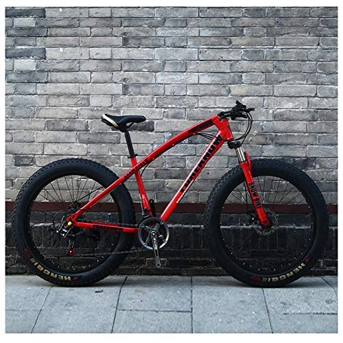 Fat Tyre Bike : QMMD 20-Inch Mountain Bikes, Kids Fat Tire Bicycle, 7-21-24-27-Speed Mountain Trail Bike, Boys / girls All Terrain Mountain Bike, High-carbon Steel Hardtail Mountain Bike, A Spokes, 21 speed