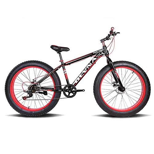 Fat Tyre Bike : Wangkangyi Mountain Bike 20 Inch for Girls Boys Fat Tyres Children's Bike (Red Tyres)