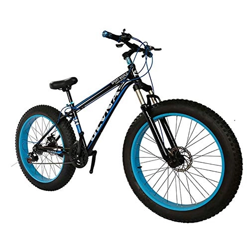 Fat Tyre Bike : XIAOFEI Fat Bike 26 Wheel Size And Men Gender Fat Bicycle From Snow Bike, Fashion Mtb 21 Speed Full Suspension Steel Double Disc Brake Mountain Bike Mtb Bicycle, A4