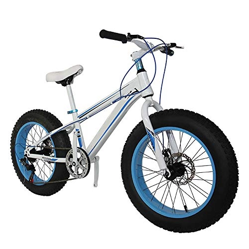 Fat Tyre Bike : XWDQ 4.0 Super Wide Tire Damping Snowmobile Speed Off-Road ATV 20 Inch Disc Brakes Student Mountain Bike