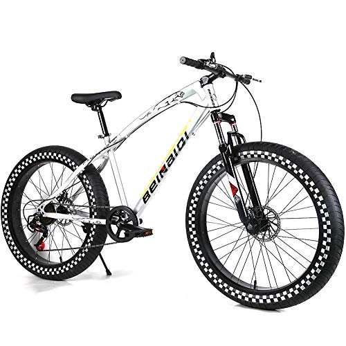 Fat Tyre Bike : YOUSR Mountain Bicycles Shock Absorption Mountain Bicycles Folding For Men And Women Gray 26 inch 24 speed