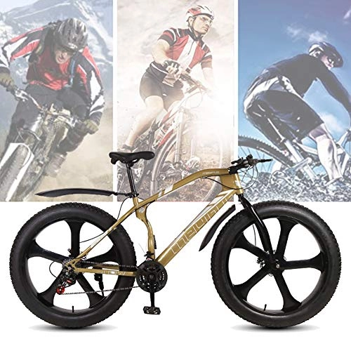 Fat Tyre Bike : YXYLD Fat Bike, Beach Snow Man Mountain Bike, 26 Inch Double Disc Brake Wide Tire Off-road Variable Speed Bike, Suitable for Height 165-185cm, 4.0 Inch Anti-skid Tire